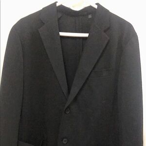 Black Tailored Sport Coat with Notched Lapels